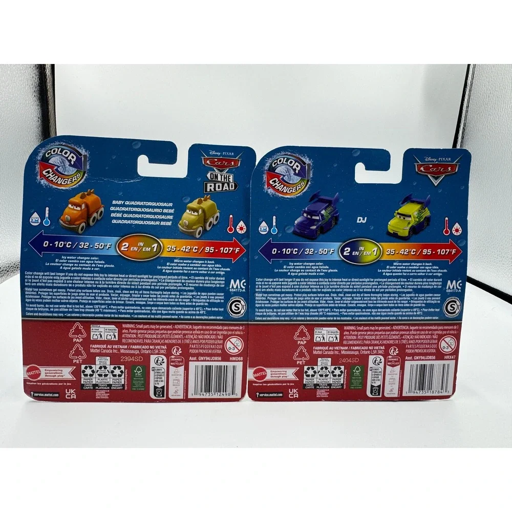 Disney Pixar Cars Color Changers DJ & Baby Quadratorquosaur On The Road 2-Pack‎